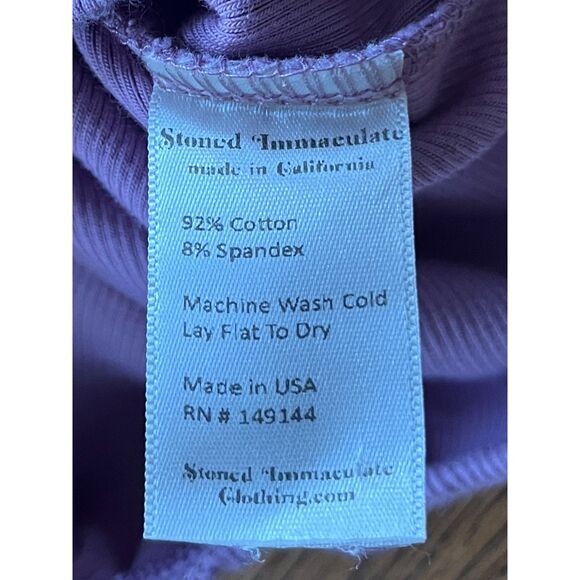 Stoned Immaculate Purple Bodysuit Top Shirt  Women's Size Medium - Picture 5 of 10